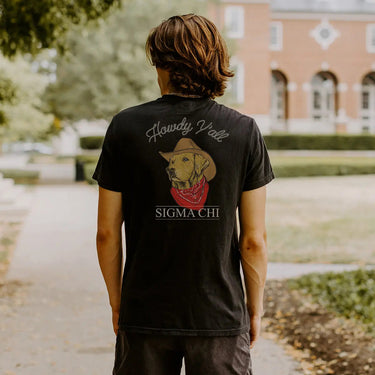 Chi Phi Cowboy Retriever Black Short Sleeve Pocket Tee Chi Phi