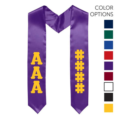 Chi Phi Pick Your Own Colors Graduation Stole | Chi Phi | Apparel > Stoles