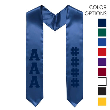 Chi Phi Pick Your Own Colors Graduation Stole | Chi Phi | Apparel > Stoles