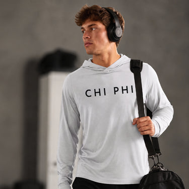 Chi Phi Fraternity Cutter & Buck Lightweight Performance Hoodie.