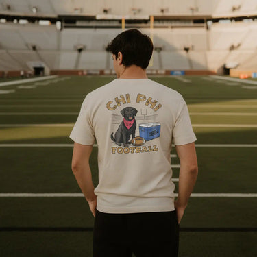 Chi Phi fraternity merch, Comfort Colors Linebacker Lab Short Sleeve Tee.