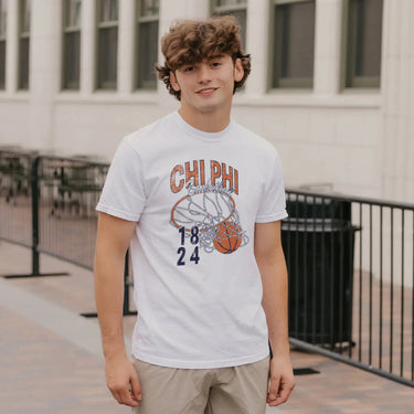 Chi Phi Retro Basketball Short Sleeve Tee Chi Phi