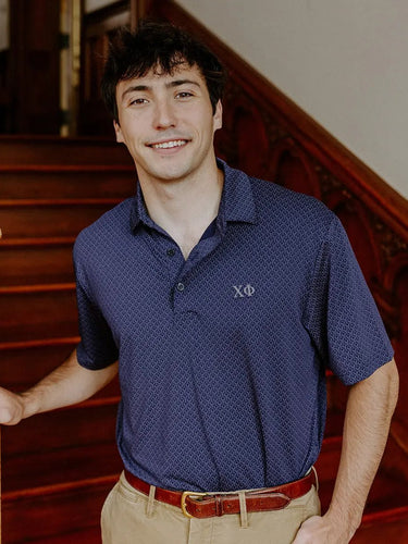 Chi Phi Callaway Chevron Patterned Polo Chi Phi