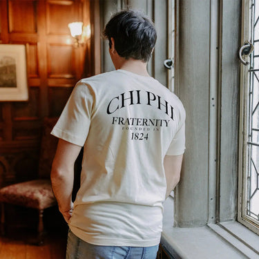 Chi Phi fraternity short sleeve t-shirt.