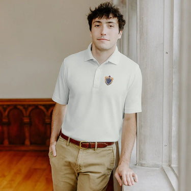 Chi Phi White Callaway Crest Polo