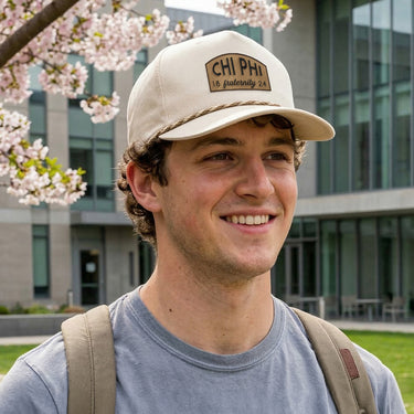 New! Chi Phi Legacy Caddy Hat with Leather Patch
