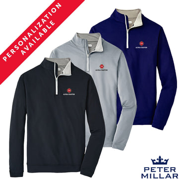 Chi Phi Personalized Peter Millar Perth Stretch Quarter Zip Chi Phi