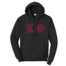 Chi Phi Black Hoodie with Sewn On Greek Letters Chi Phi