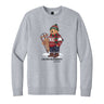 Heather grey crewneck with fraternity design