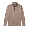Mushroom Cutter & Buck Adapt quarter-zip pullover with black embroidered Chi Phi Greek letters on the left chest.