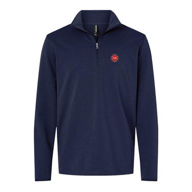 New! Chi Phi Embroidered Symbol Quarter Zip Chi Phi