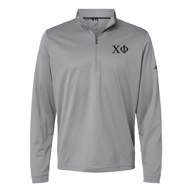 Chi Phi Frat Grey Adidas Lightweight Performance 1/4 Zip.