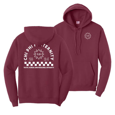 Chi Phi Retro Block Graphic Hoodie Chi Phi
