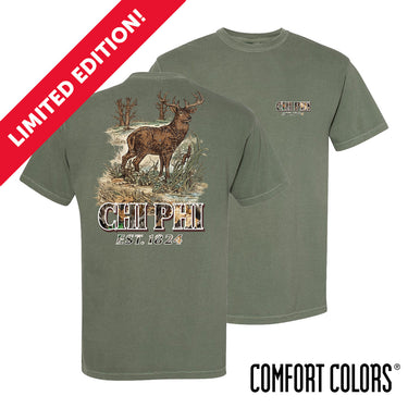 New! Chi Phi Woodland Camo Tee