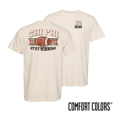 Chi Phi Stay Winning Football Short Sleeve Tee Chi Phi