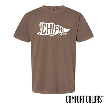 Chi Phi Brown Pennant Short Sleeve Tee Chi Phi
