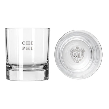 Chi Phi Fraternity Legacy Rocks Glass Chi Phi