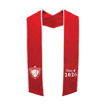 Chi Phi Trimmed Graduation Stole with Embroidered Crest