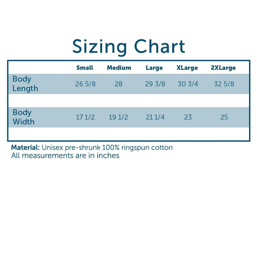 Comfort Colors Size Chart