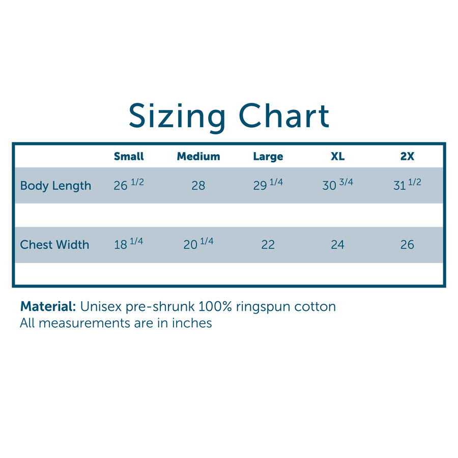 Comfort Colors Size Chart