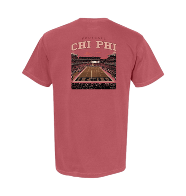 Crimson Printed Premium T-Shirt Back